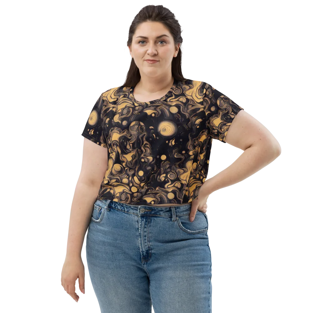 Nocturne Flow on Crop Tee — Front