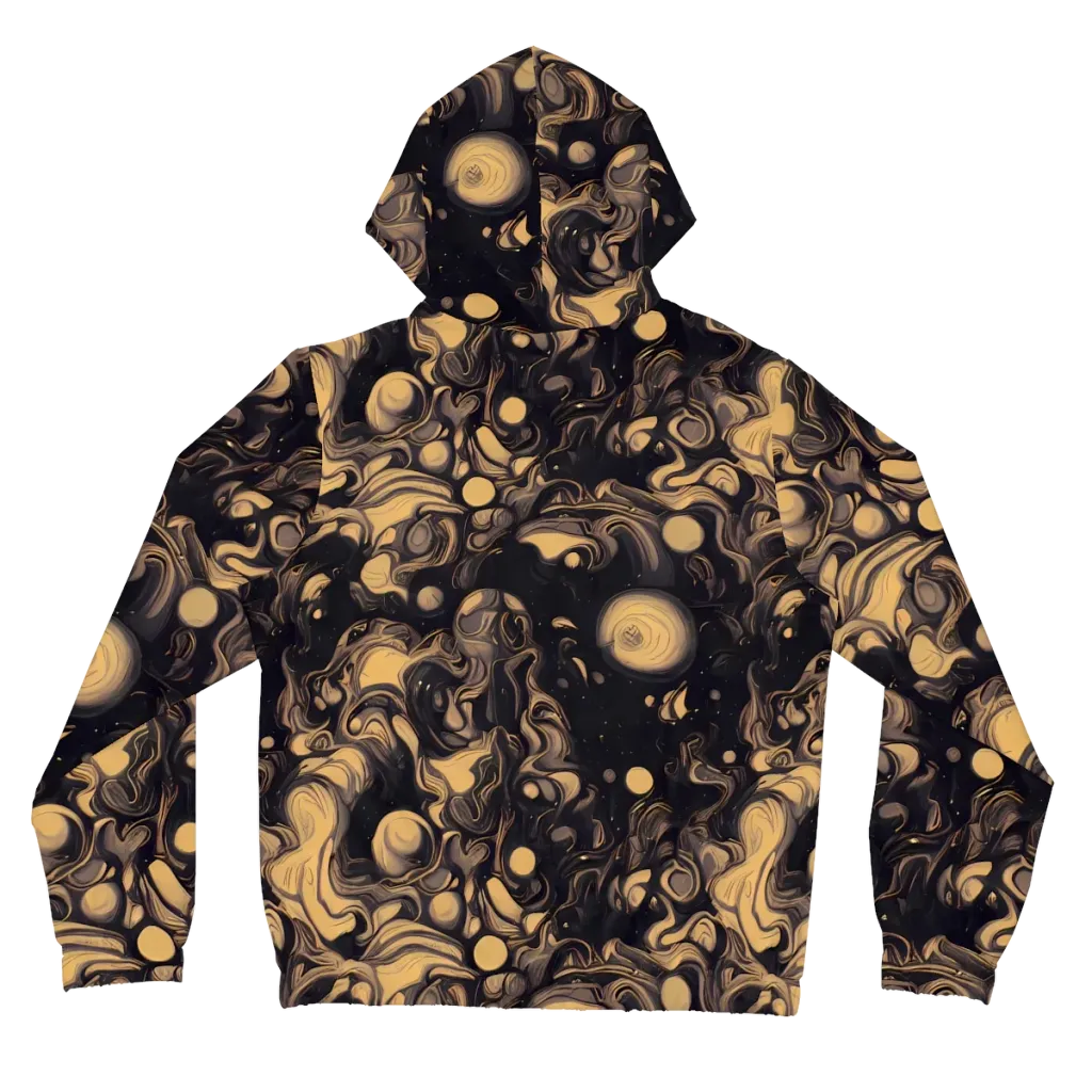 Nocturne Flow on Women's Full-Zip Hoodie — Back