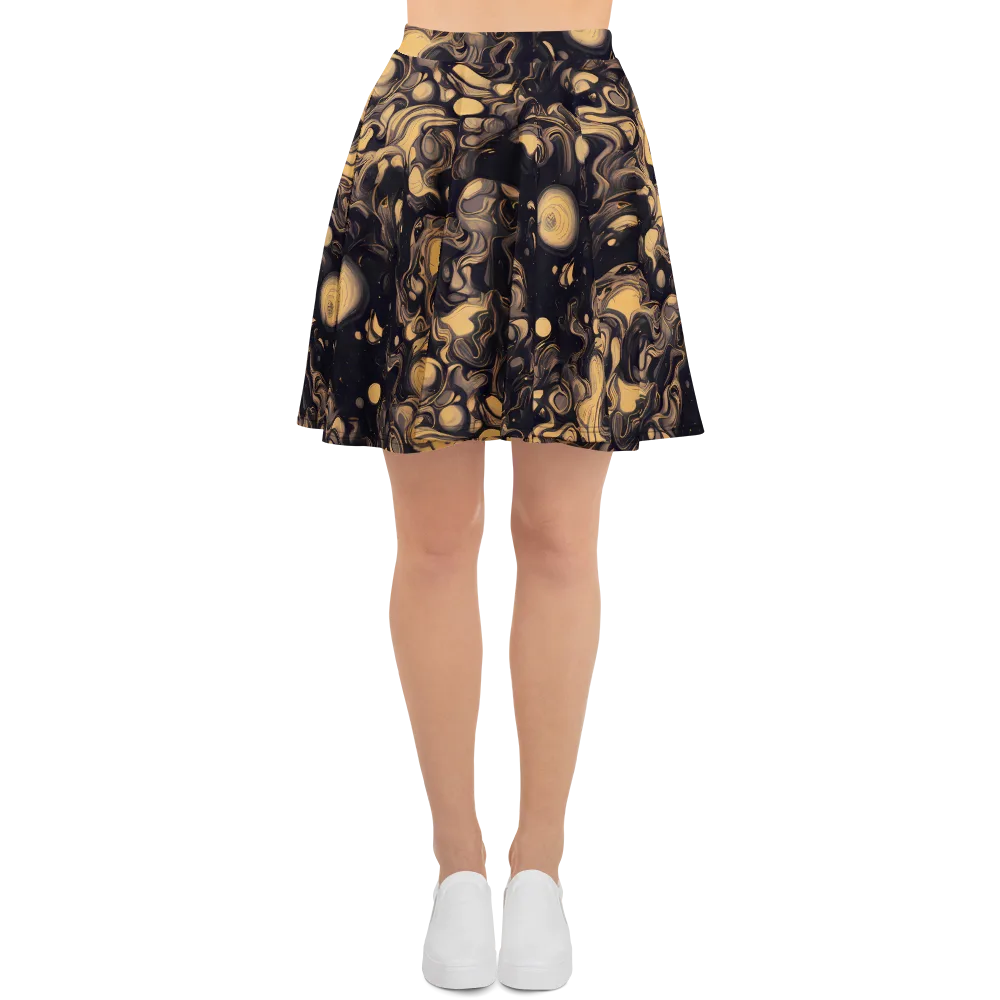 Nocturne Flow on Skater Skirt — Front