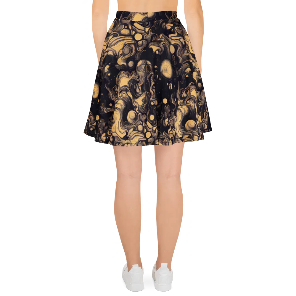 Nocturne Flow on Skater Skirt — Back