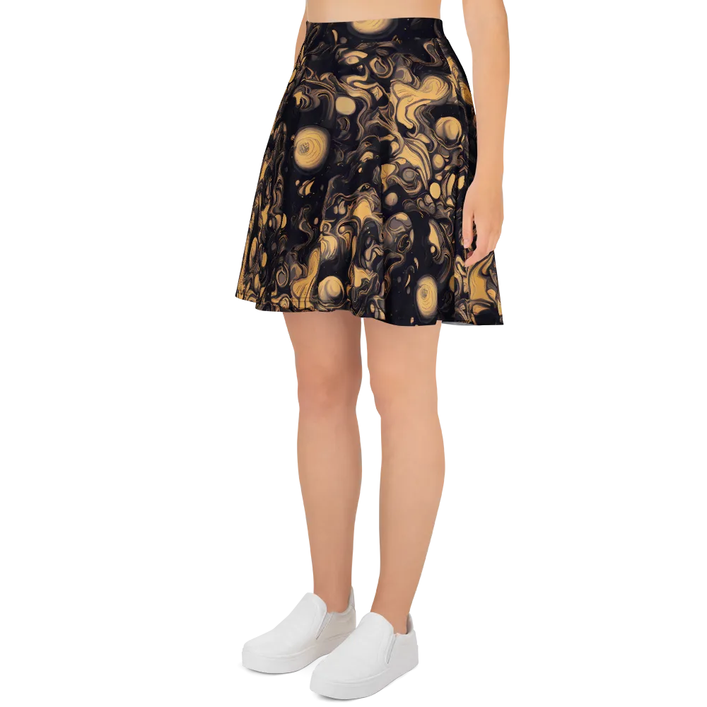 Nocturne Flow on Skater Skirt — Left