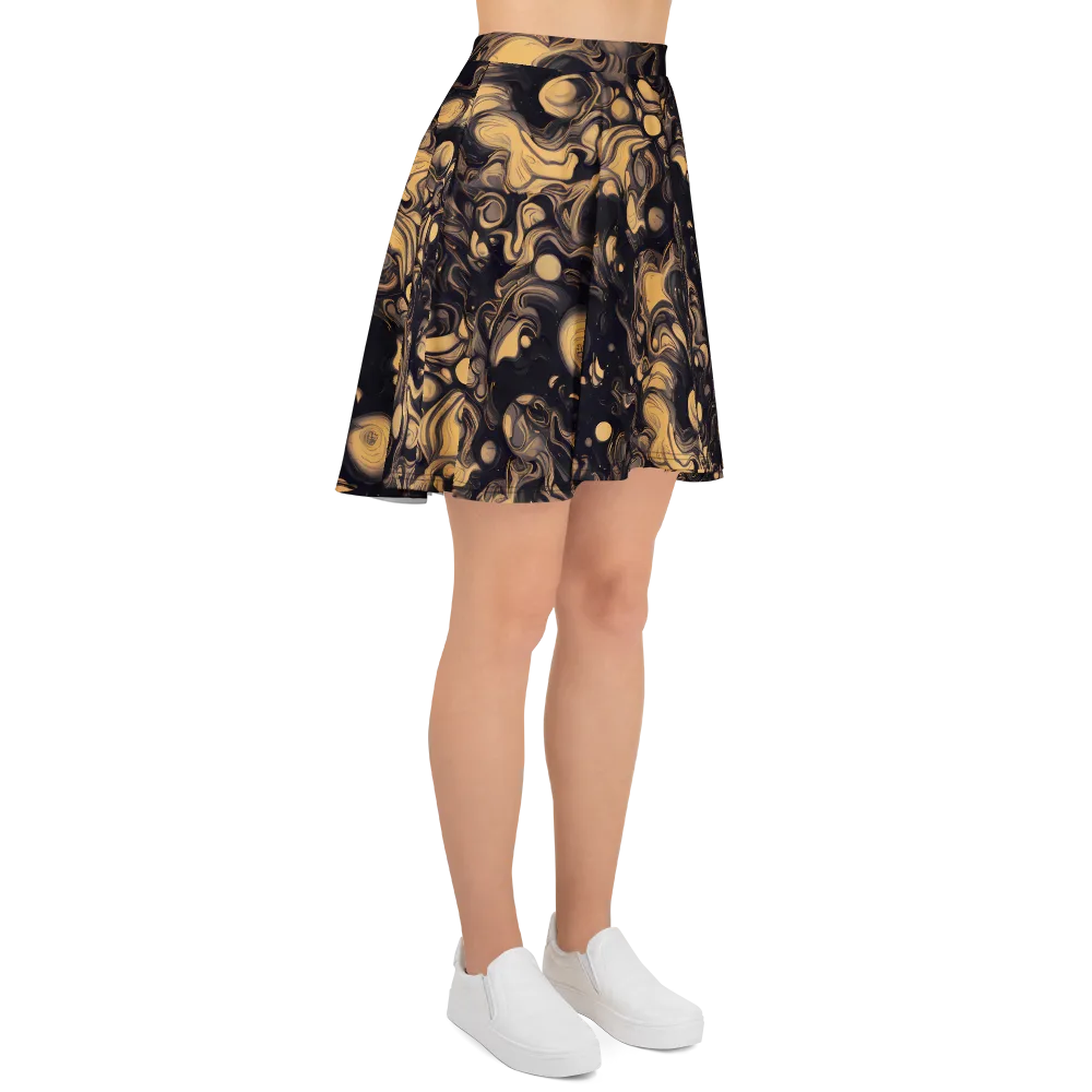 Nocturne Flow on Skater Skirt — Right