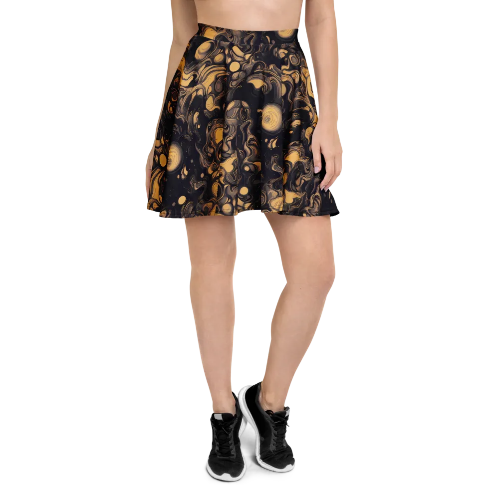 Nocturne Flow on Skater Skirt — Front