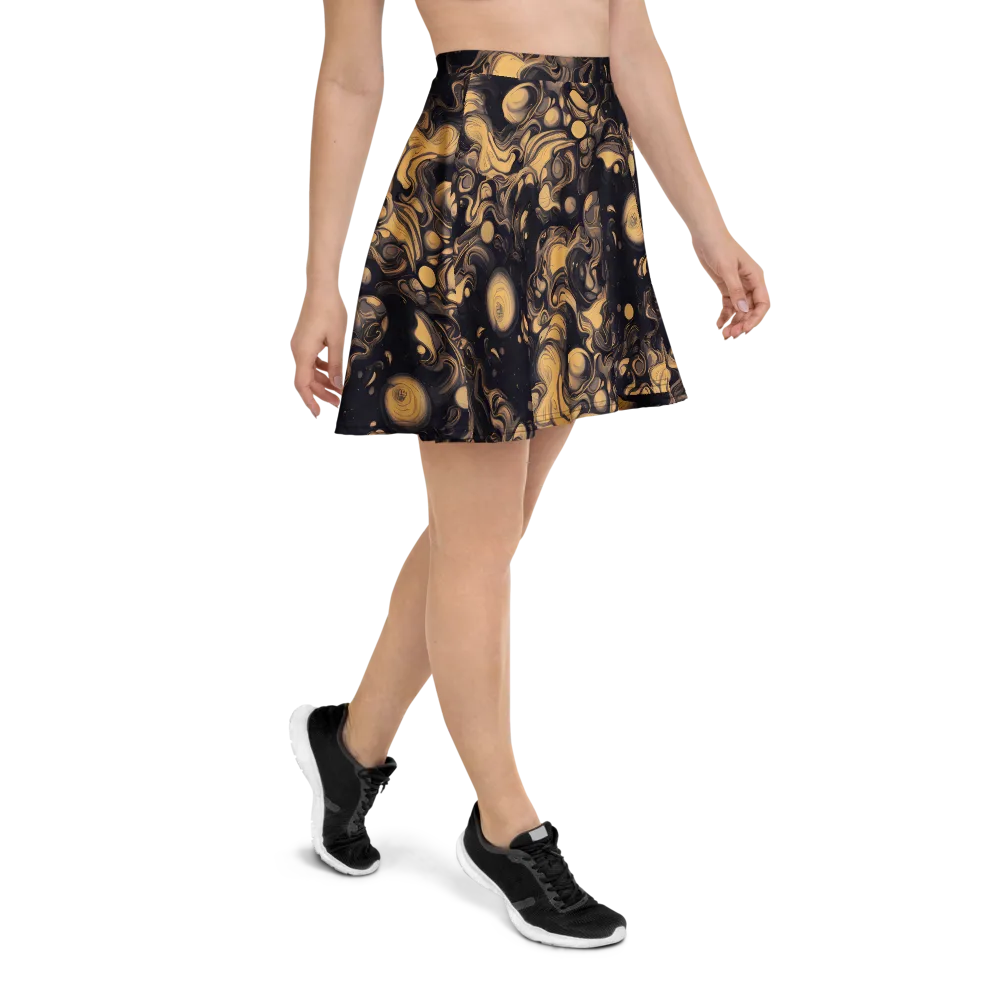 Nocturne Flow on Skater Skirt — Right