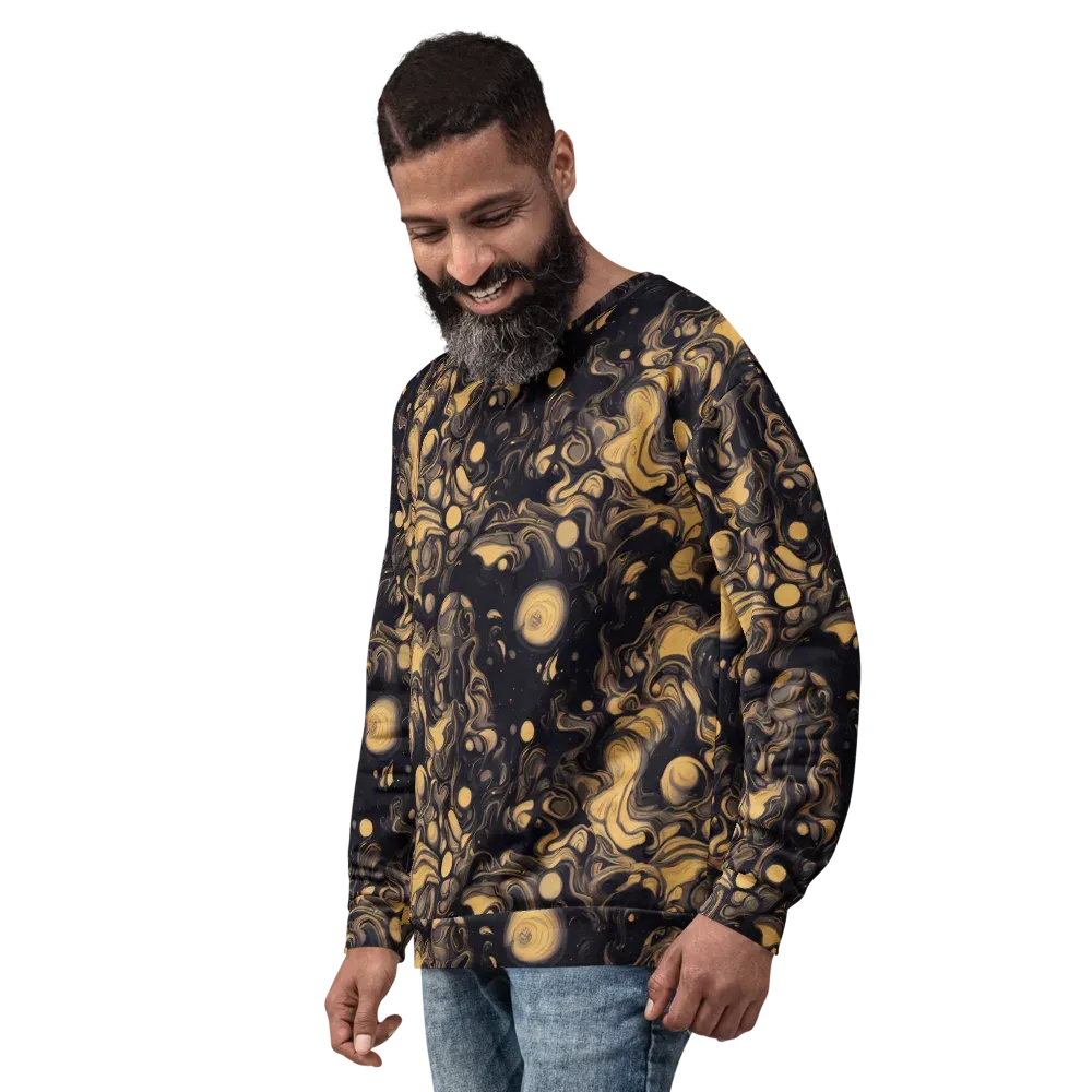 Nocturne Flow on Sweatshirt — Left Front
