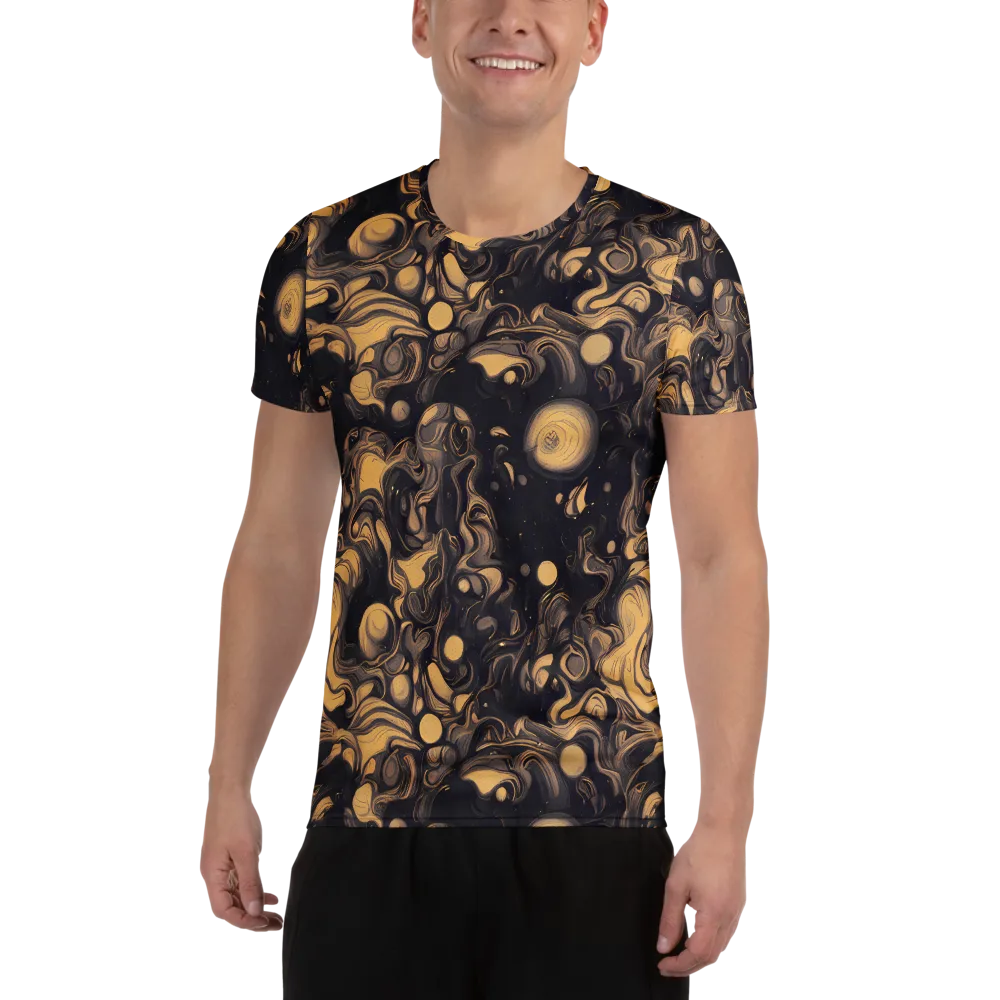 Nocturne Flow on Men's Athletic T-Shirt — Front