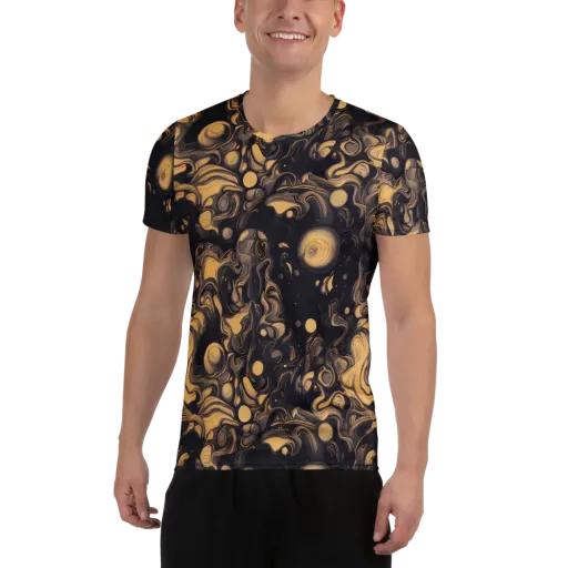 Nocturne Flow on a Men's Athletic T-Shirt