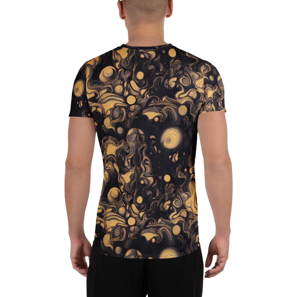 Nocturne Flow on Men's Athletic T-Shirt — Back