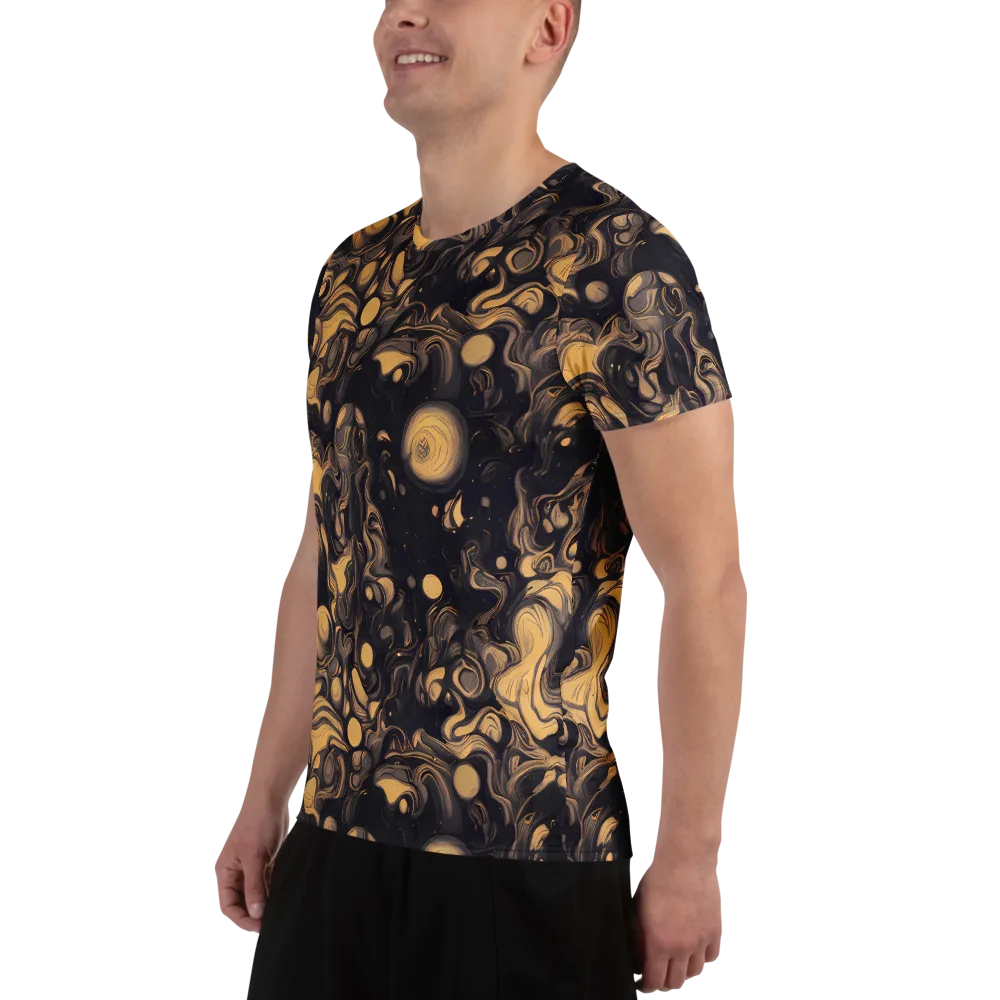 Nocturne Flow on Men's Athletic T-Shirt — Left
