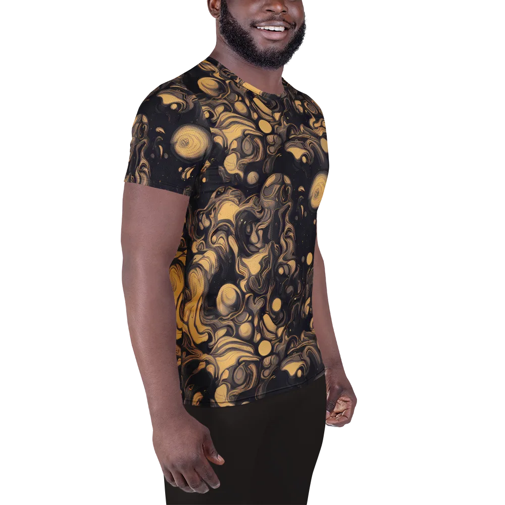 Nocturne Flow on Men's Athletic T-Shirt — Right