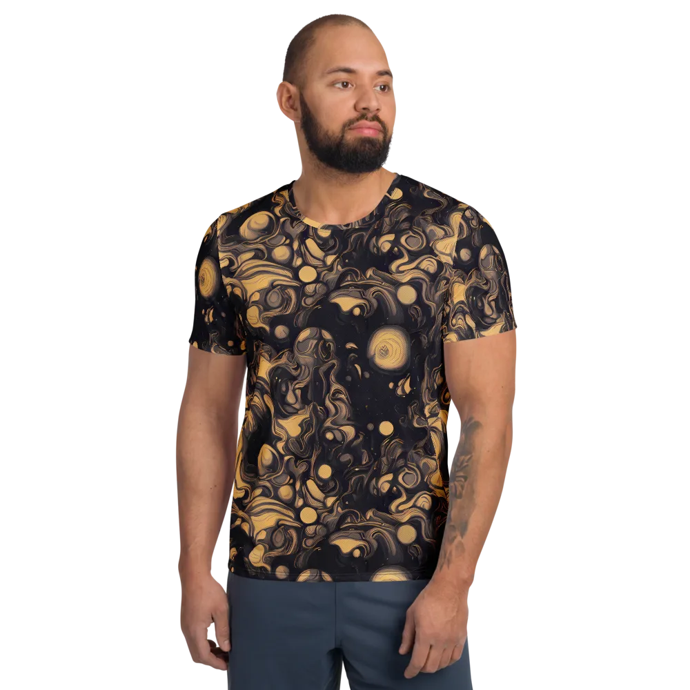 Nocturne Flow on Men's Athletic T-Shirt — Front
