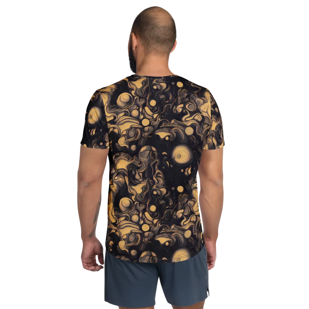 Nocturne Flow on Men's Athletic T-Shirt — Back