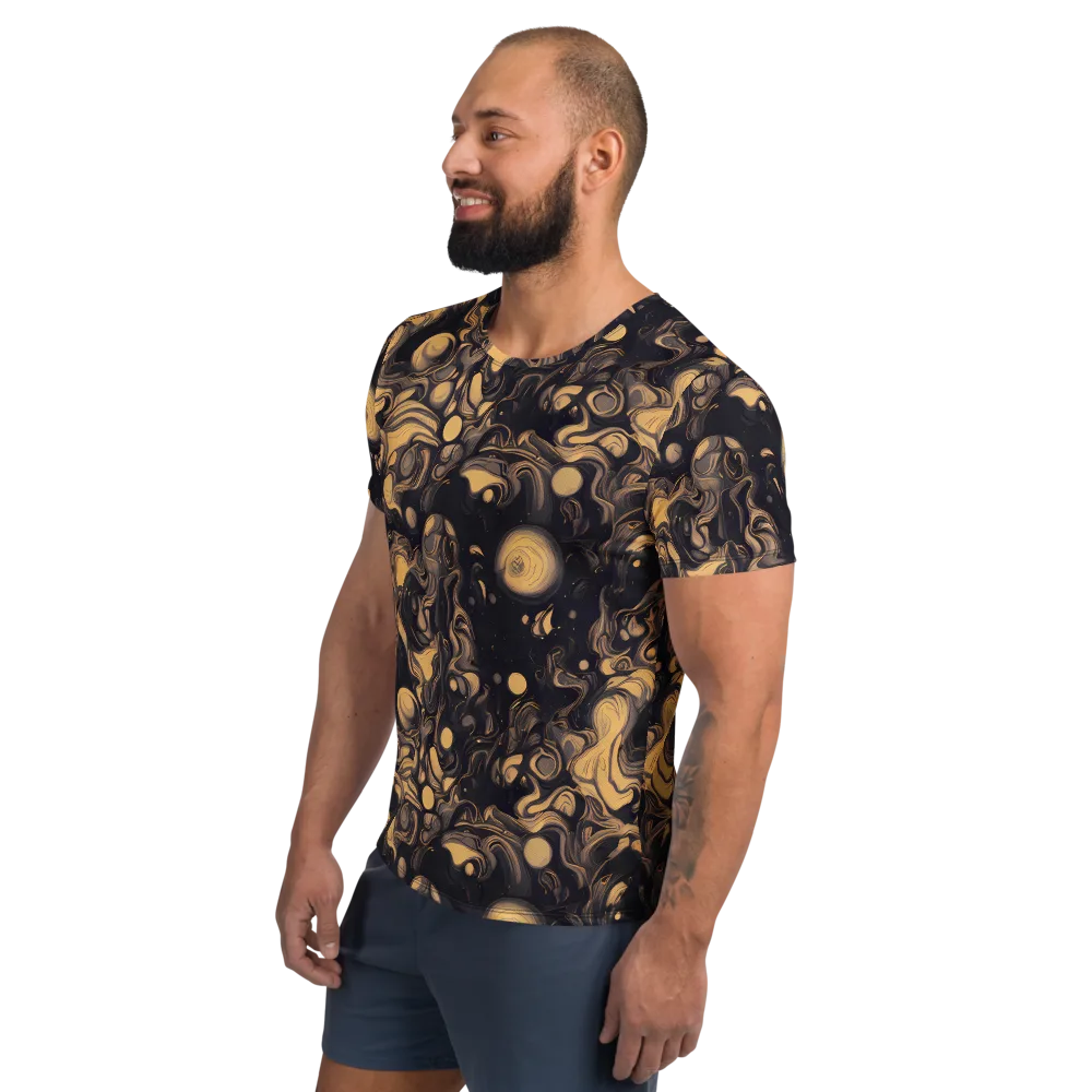 Nocturne Flow on Men's Athletic T-Shirt — Left