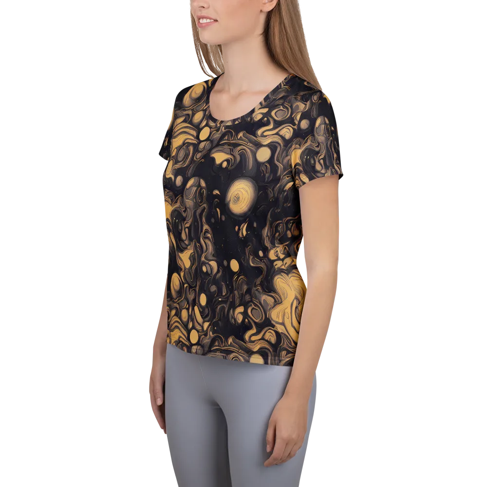 Nocturne Flow on Women's Athletic T-Shirt — Left