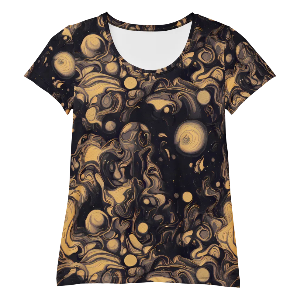 Nocturne Flow on Women's Athletic T-Shirt — Front