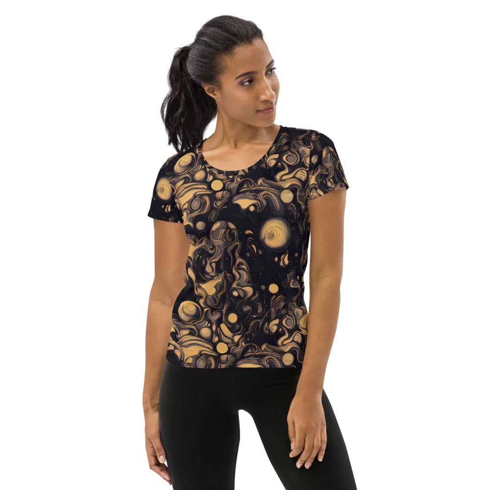 Nocturne Flow on Women's Athletic T-Shirt — Front