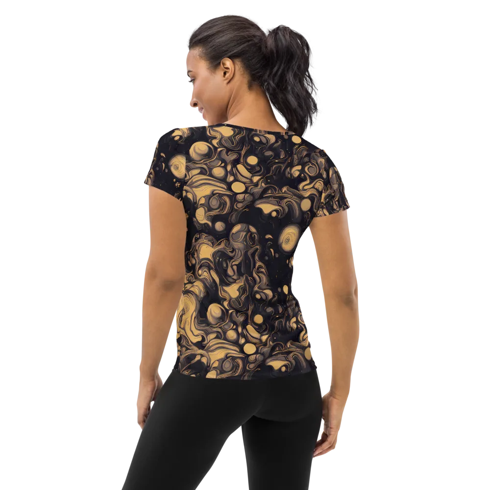 Nocturne Flow on Women's Athletic T-Shirt — Back
