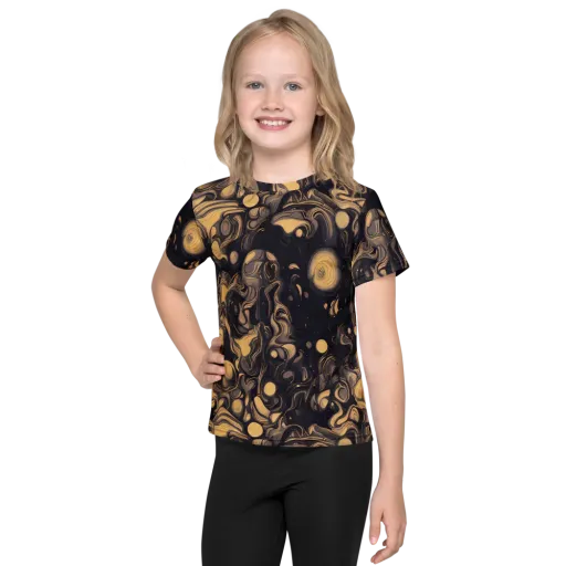 Nocturne Flow on a Kids Crew Neck T-Shirt