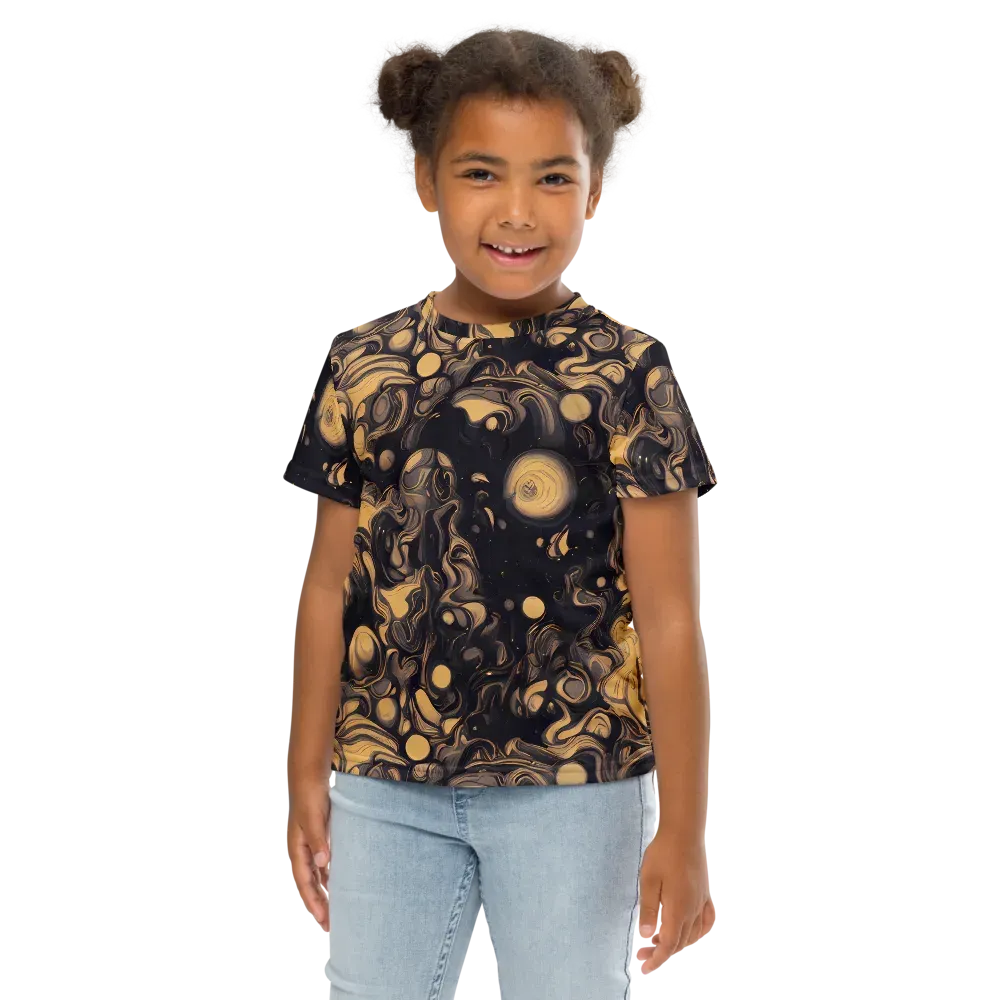 Nocturne Flow on Kids Crew Neck T-Shirt — Front