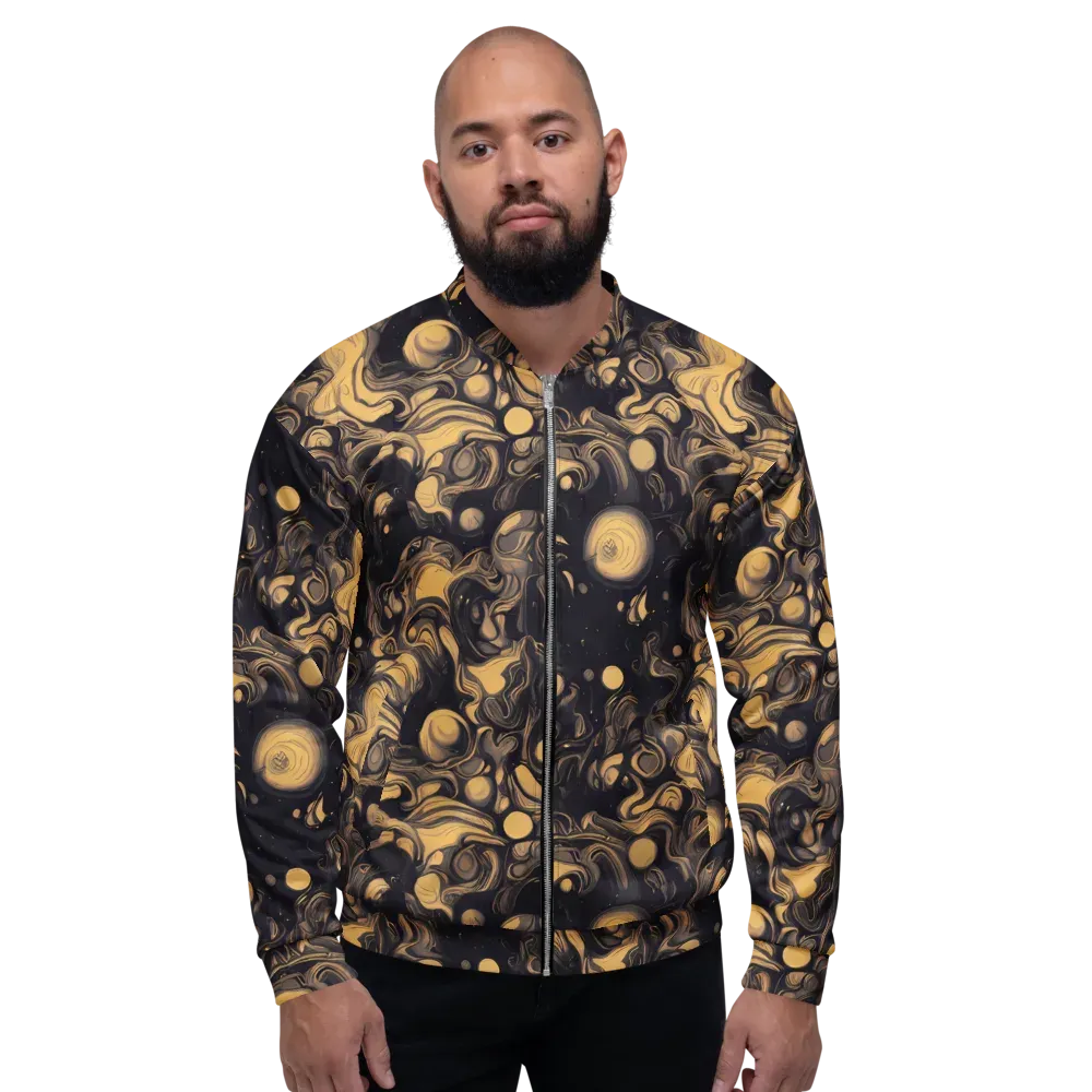 Nocturne Flow on Bomber Jacket — Front
