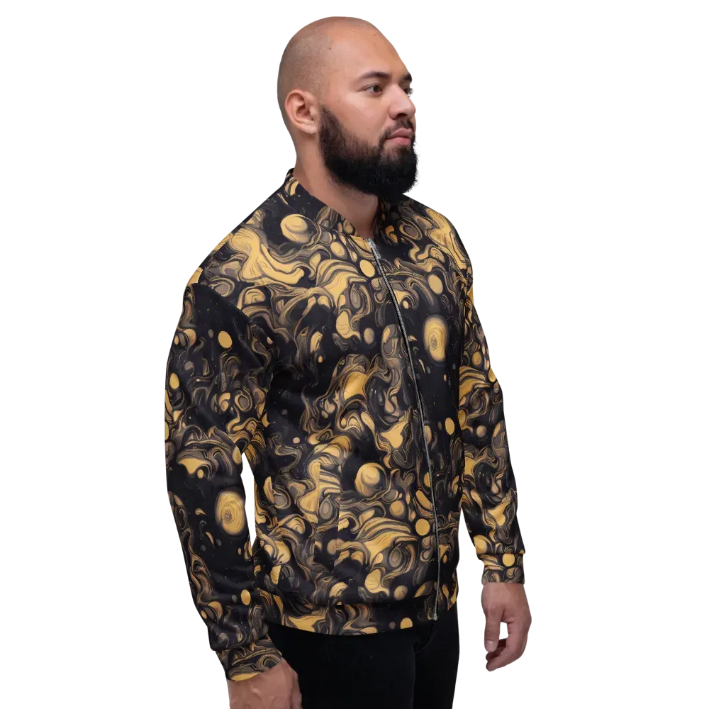 Nocturne Flow on Bomber Jacket — Right