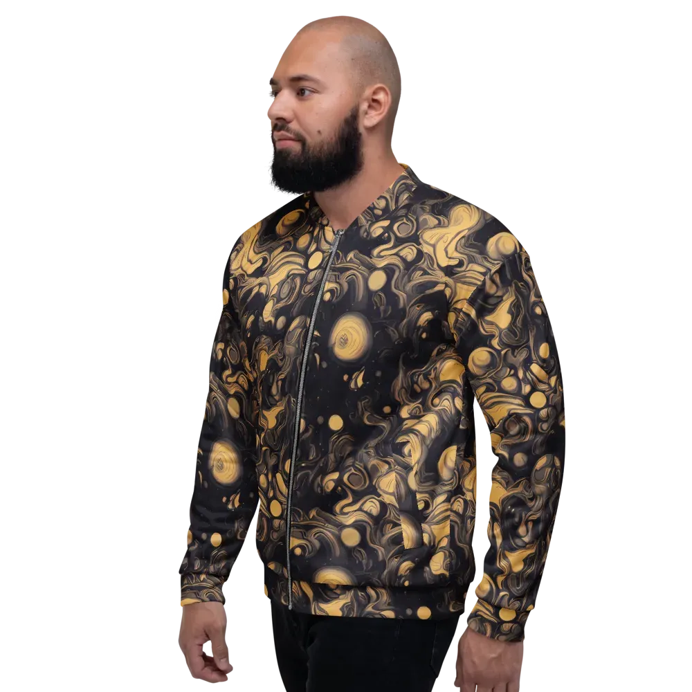 Nocturne Flow on Bomber Jacket — Left