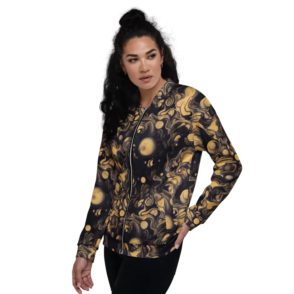 Nocturne Flow on Bomber Jacket — Left