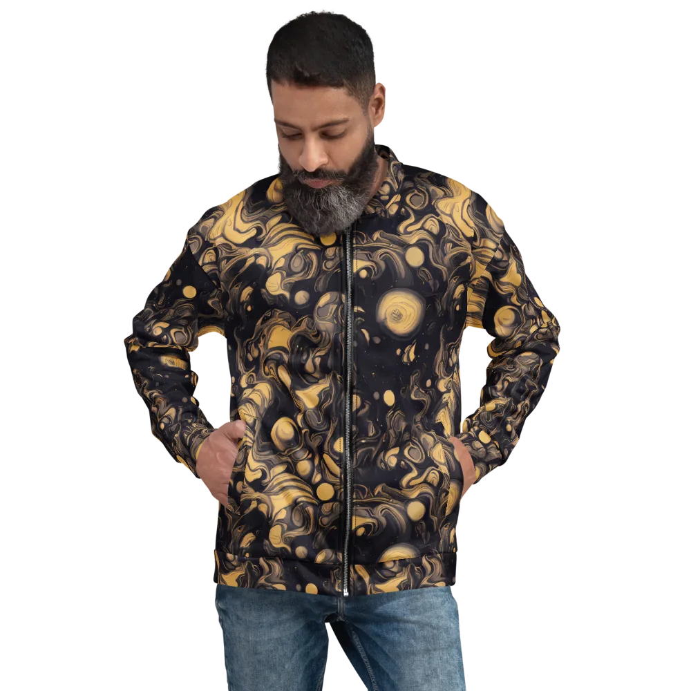 Nocturne Flow on Bomber Jacket — Front