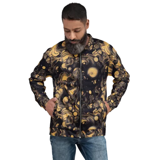 Nocturne Flow on a Bomber Jacket
