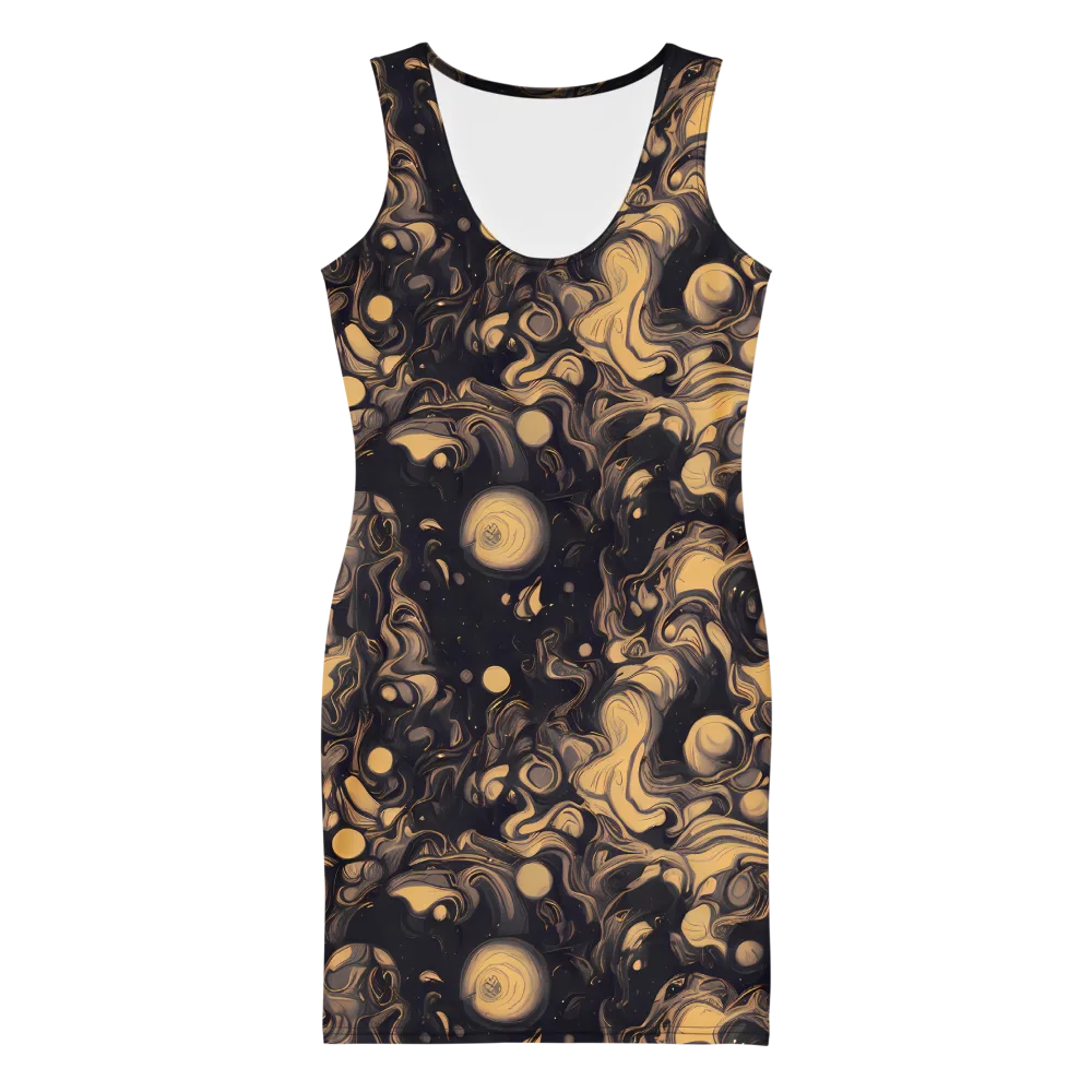 Nocturne Flow on Bodycon Dress — Front