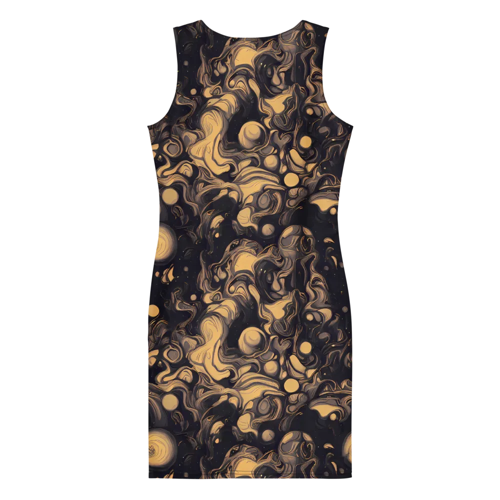Nocturne Flow on Bodycon Dress — Back