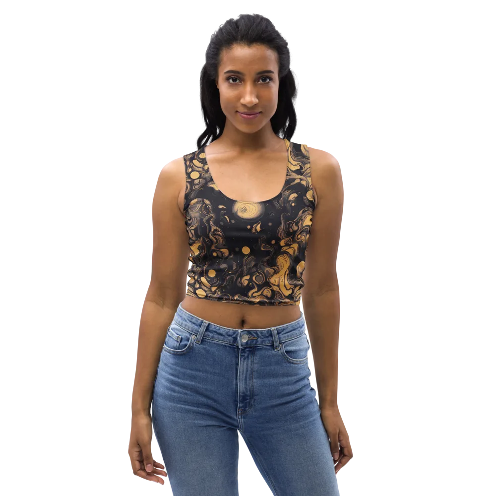 Nocturne Flow on Crop Top — Front