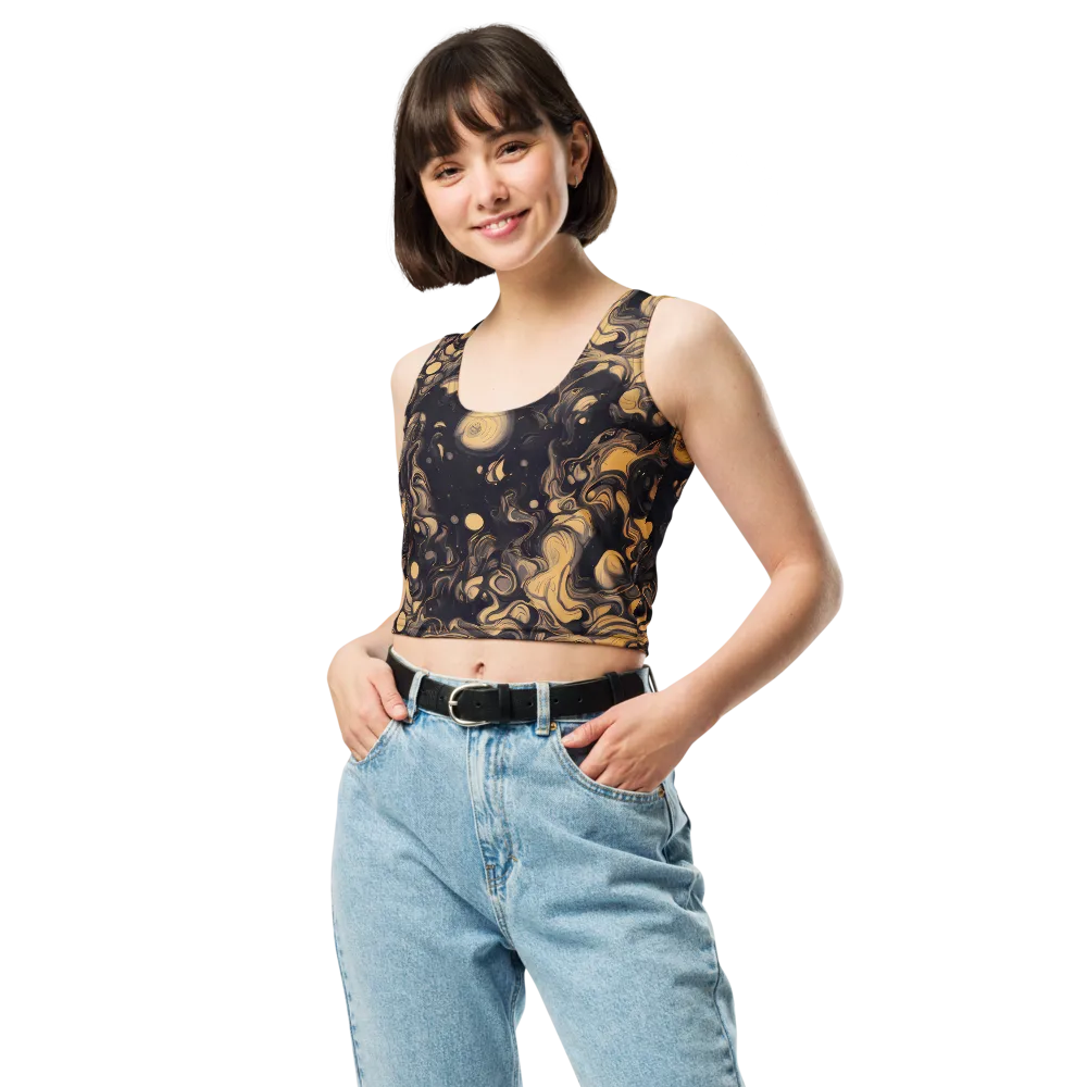 Nocturne Flow on Crop Top — Front