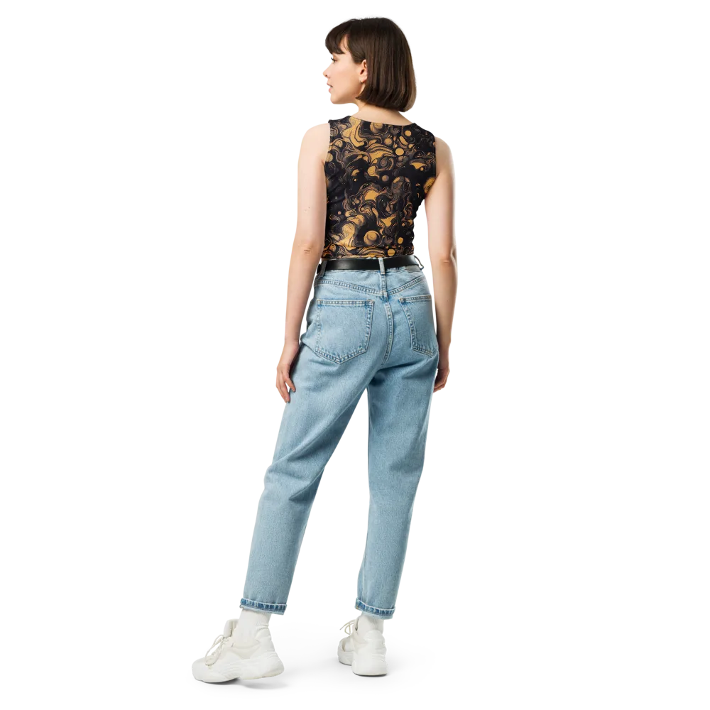 Nocturne Flow on Crop Top — Back