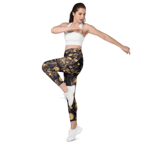 Nocturne Flow on a Leggings with Pockets