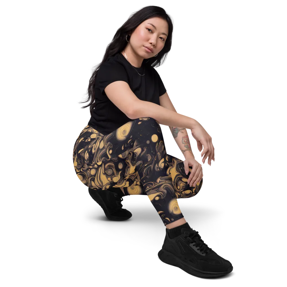 Nocturne Flow on Leggings with Pockets — Right Front