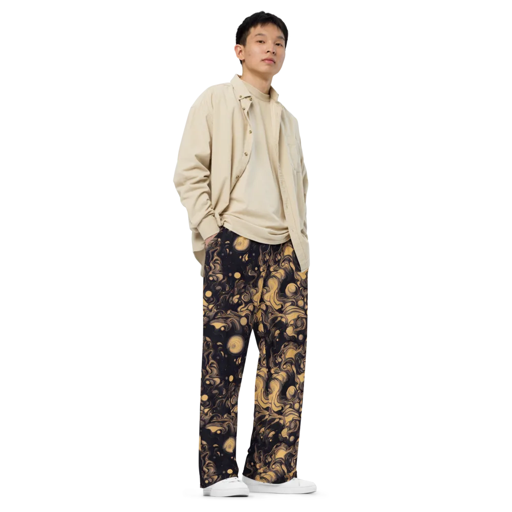 Nocturne Flow on Wide-Leg Pants — Right Front