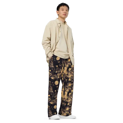 Nocturne Flow on a Wide-Leg Pants
