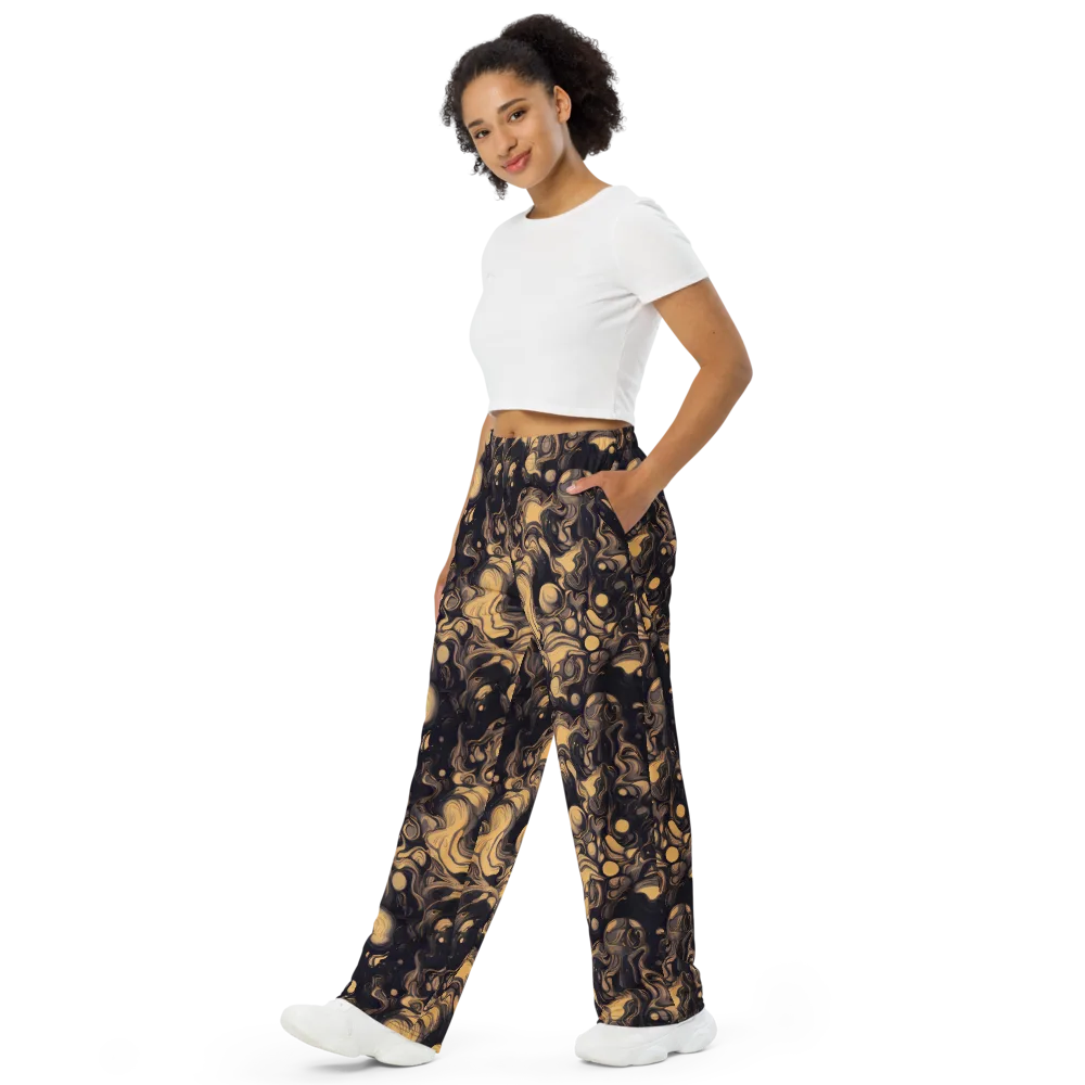 Nocturne Flow on Wide-Leg Pants — Left Front
