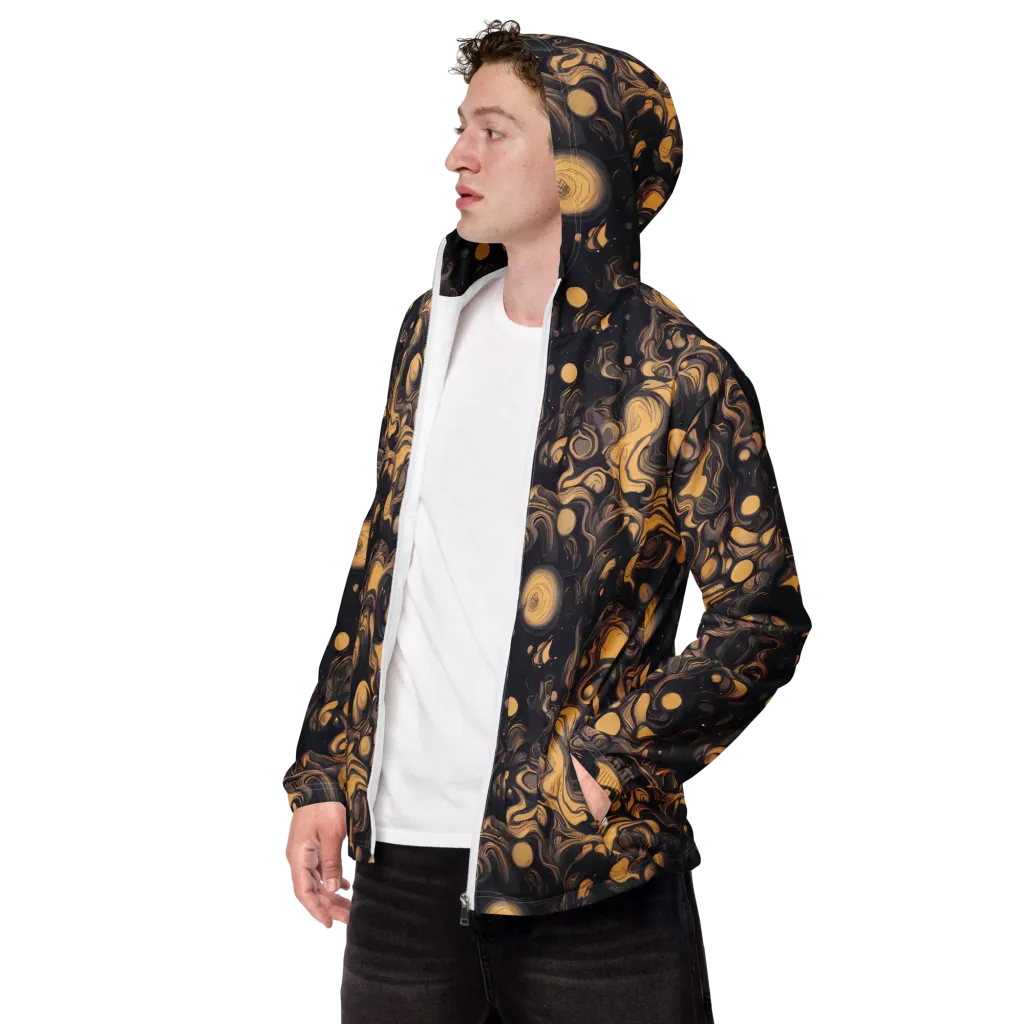 Nocturne Flow on Men's Windbreaker — Left Front