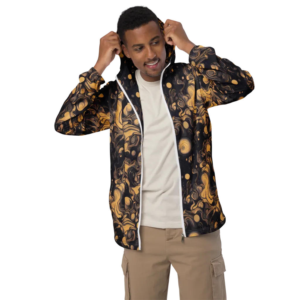 Nocturne Flow on Men's Windbreaker — Front
