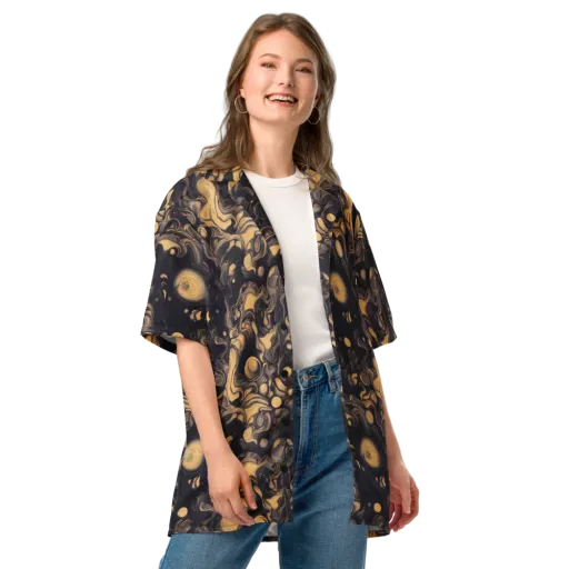 Nocturne Flow on a Button Shirt