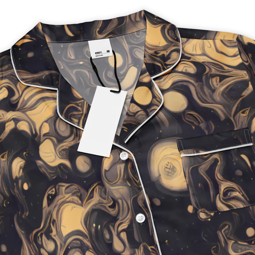 Nocturne Flow on Women's Short Sleeve Pajama Top — Product details