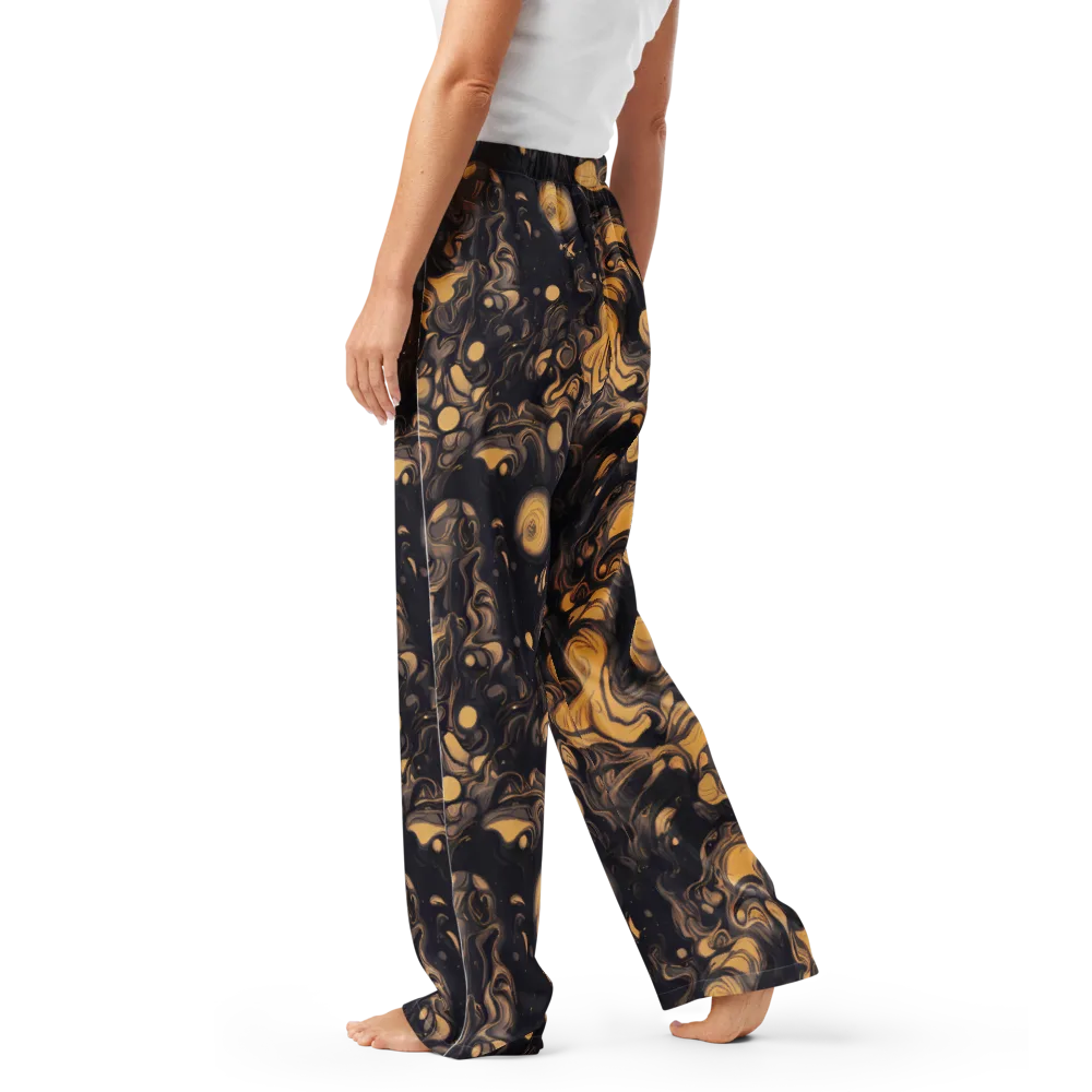 Nocturne Flow on Women's Pajama Pants — Left