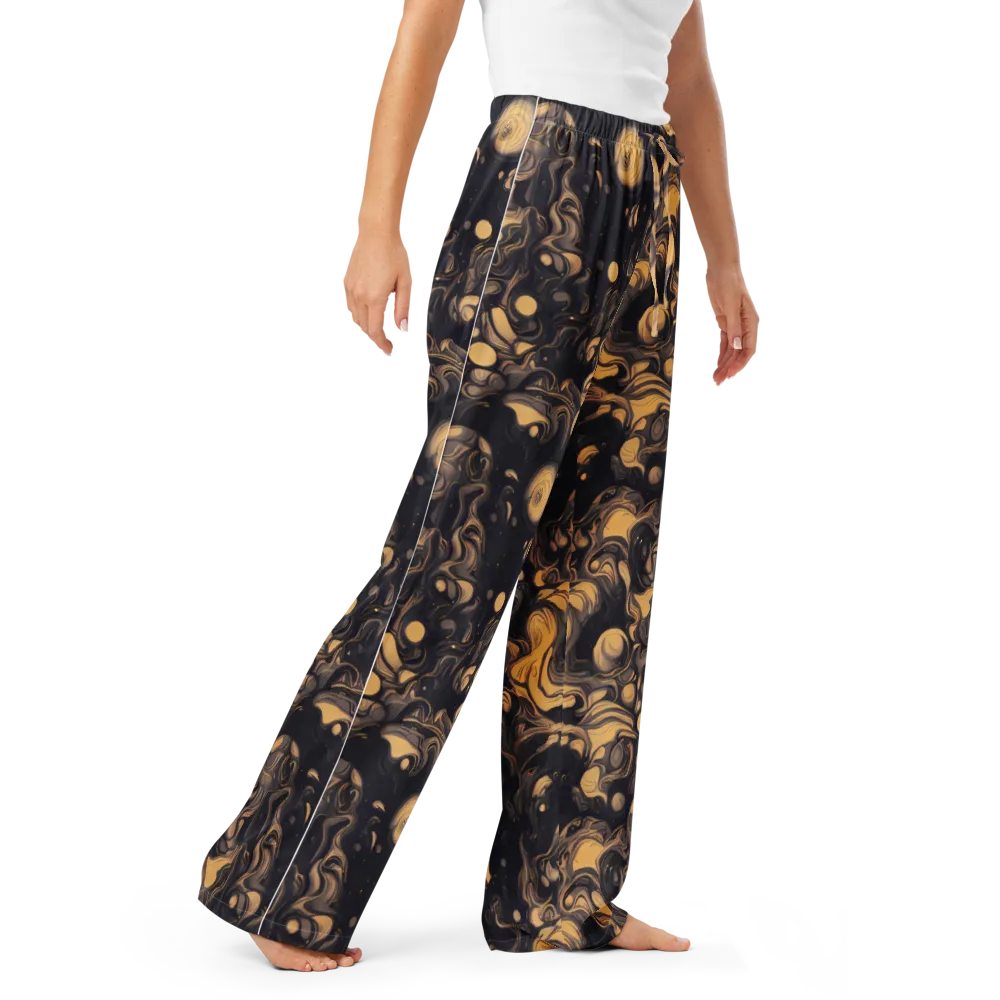 Nocturne Flow on Women's Pajama Pants — Right Front