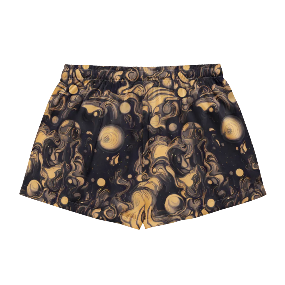 Nocturne Flow on Women's Pajama Shorts — Back