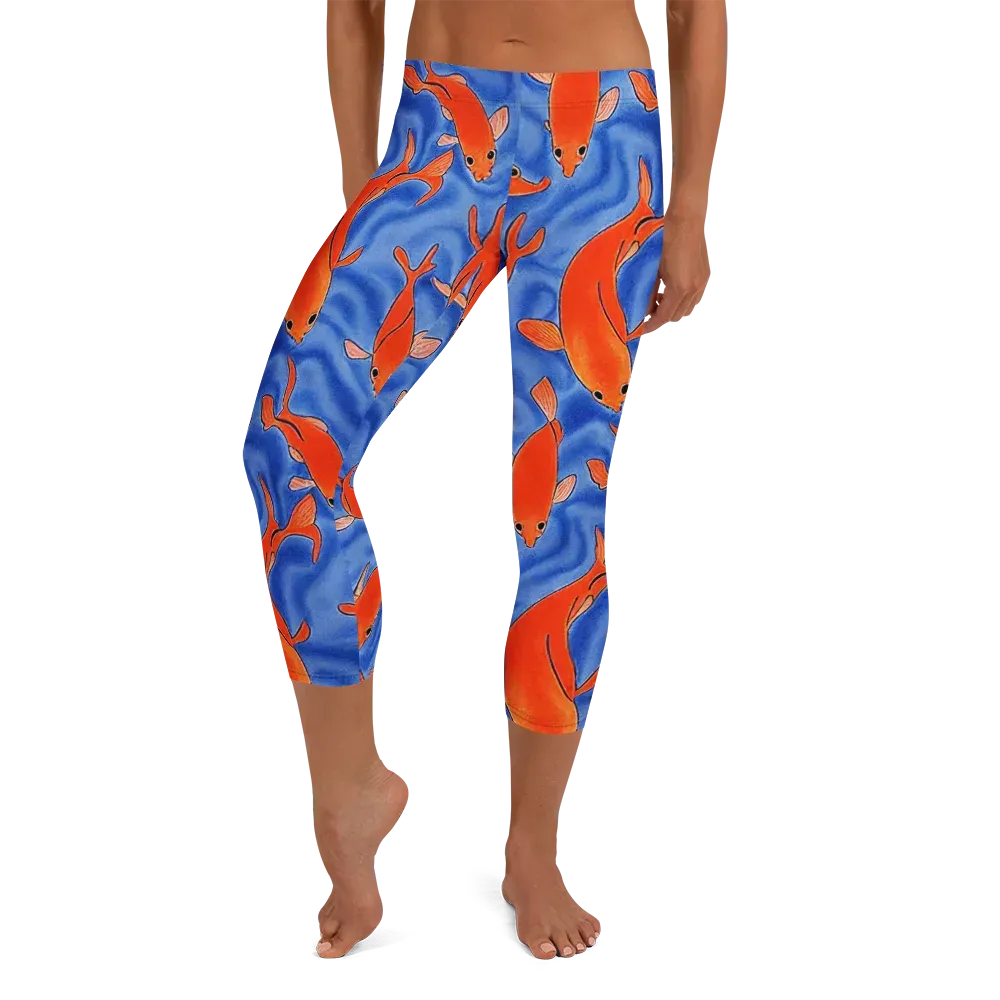 Ember Tide on Capri Leggings — Front