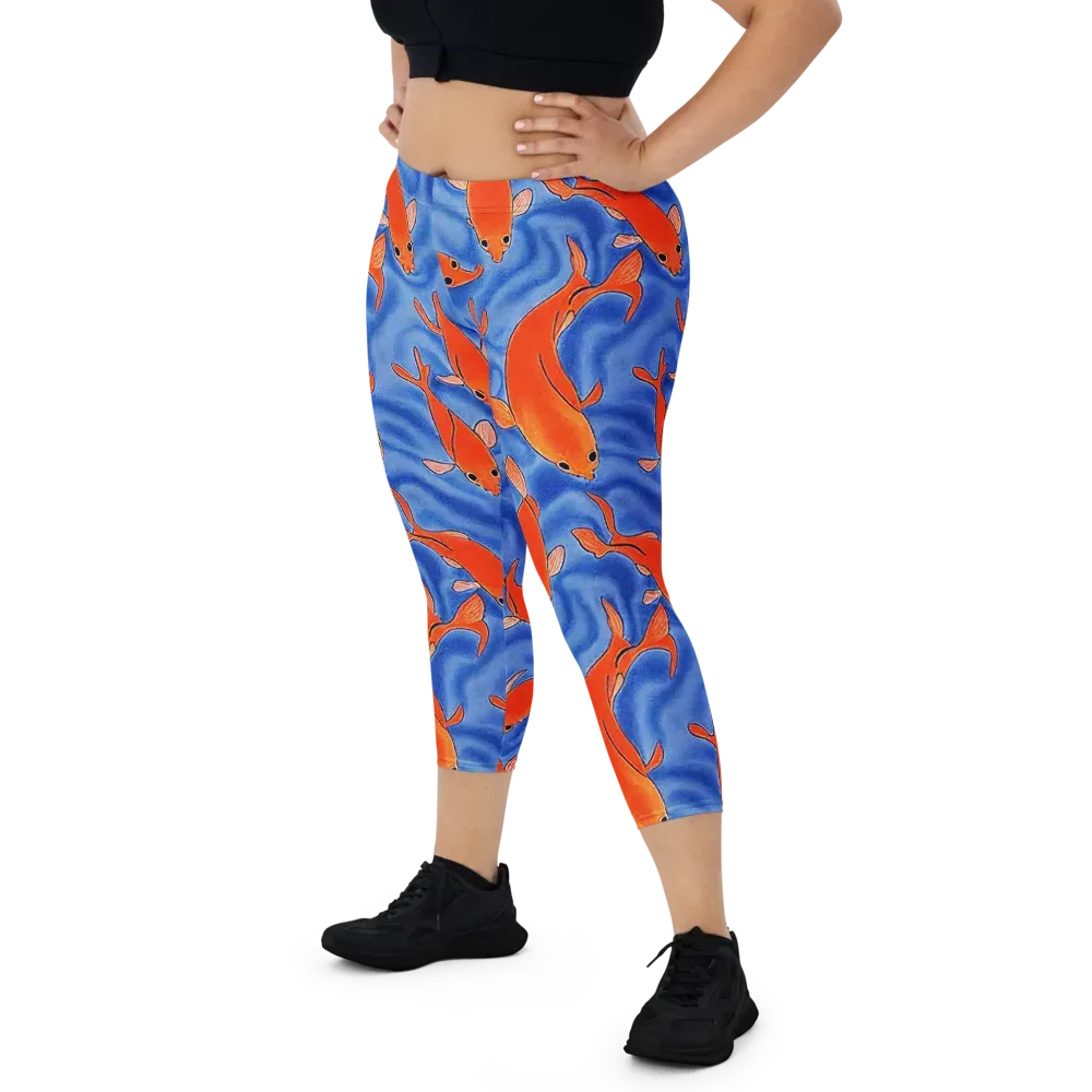 Ember Tide on Capri Leggings — Front