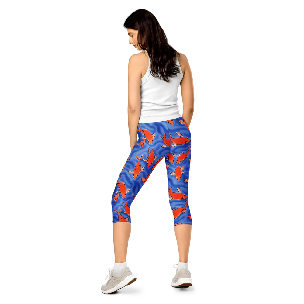 Ember Tide on Capri Leggings — Back