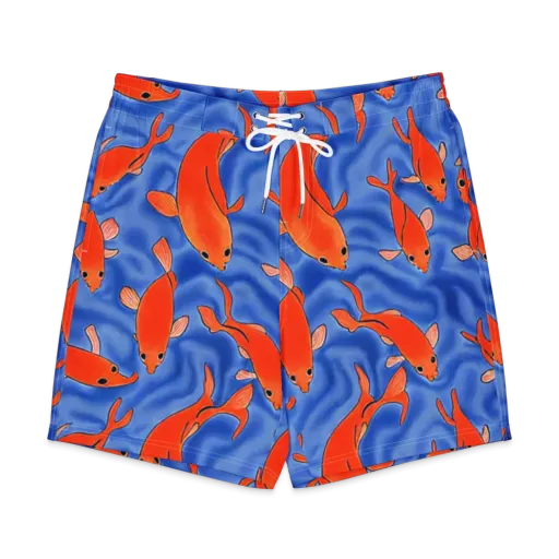 Ember Tide on a Men's Board Shorts